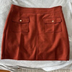 Rust Faux Suede Mini